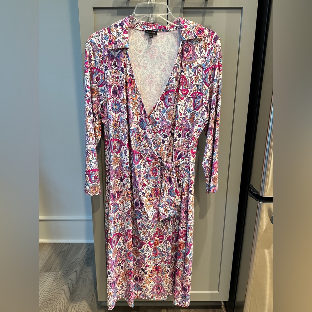 Talbots size large faux wrap dress